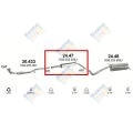 Kipufogódob, közép, Seat Ibiza, Seat Cordoba, Skoda Fábia, VW Polo, 1.2, 2001-2007.12