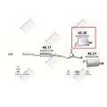 Kipufogódob, hátsó, Subaru Outback, Legacy SUV, Kombi, Sedan, 2.5-3.0, 2003-2009.09