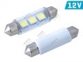 Izzó, Szofita, VISION, 12V,SV8.5 41mm 3x5050 SMD LED, fehér