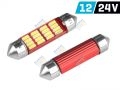 Izzó, Vision szofita, SV8.5 39mm 12/24V 16x4014 SMD LED Canbus, fehér, 2db