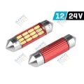 Izzó, Vision szofita, SV8.5 36mm 12/24V 12x4014 SMD LED Canbus, fehér, 2db